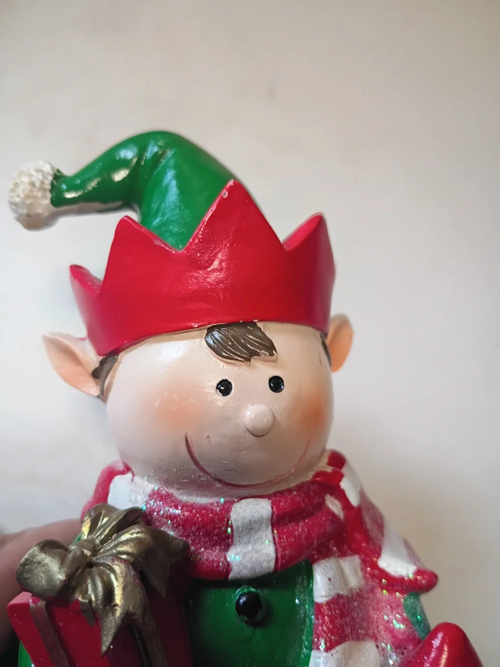 Northlight Festive Elves Christmas Stocking Holders 5” With Glitter